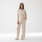 Conjunto Soft Rib | Camisa de punto y pantalón ancho