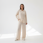 Conjunto Soft Rib | Camisa de punto y pantalón ancho