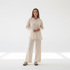 Conjunto Soft Rib | Camisa de punto y pantalón ancho