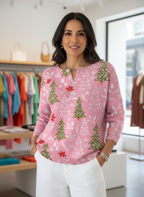 LUCÍA | SUÉTER NAVIDEÑO DE PUNTO CON ESTAMPADO FESTIVO