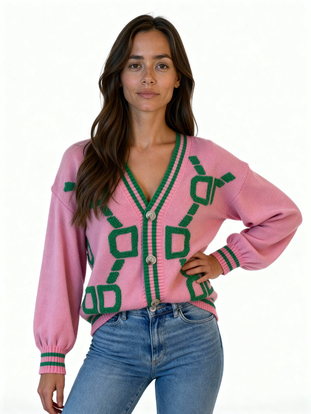 Arlet | Cárdigan geométrico de punto suave