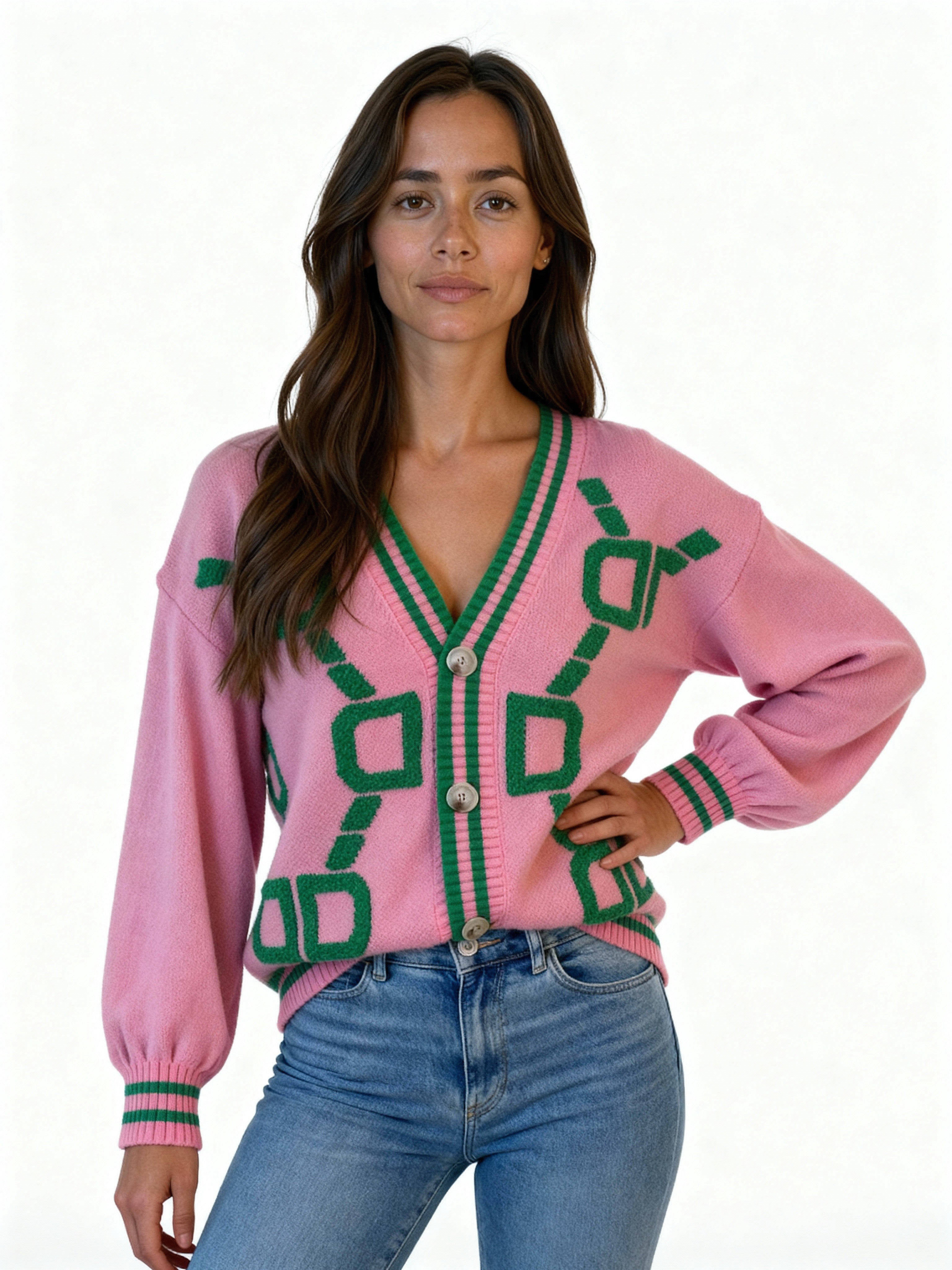 Arlet | Cárdigan geométrico de punto suave